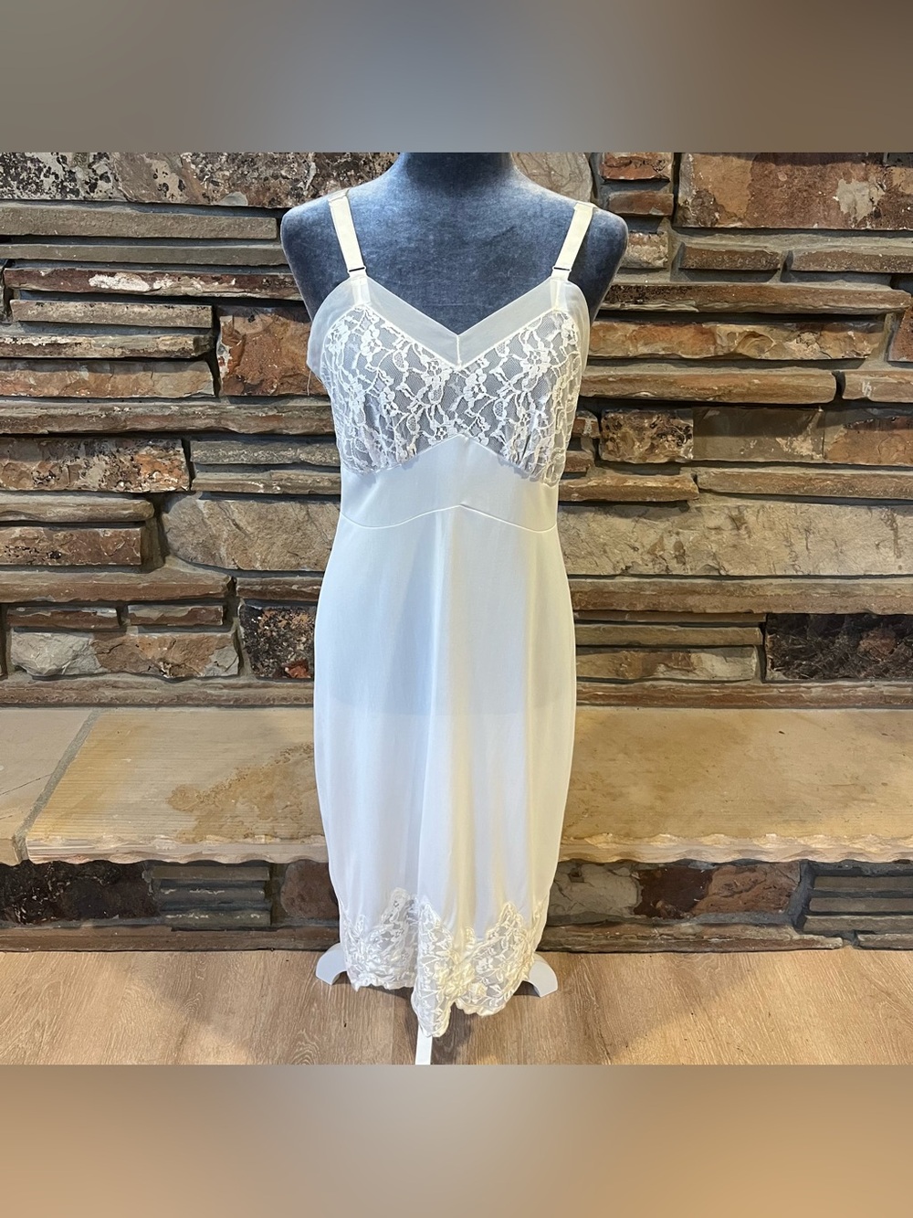 Vintage Aristocraft by Superior Lace Slip Dress - White